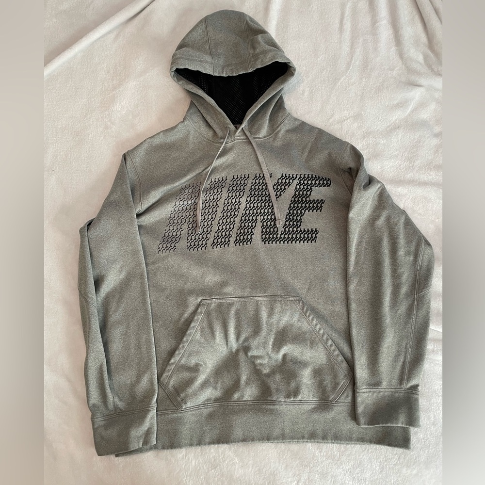 Nike Text Therma-Fit Mens Grey Swetshirt